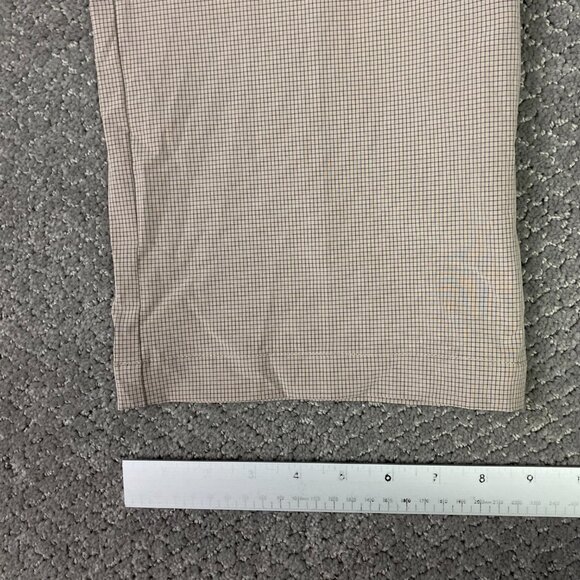 Adidas Golf Pants Men's 32 x 32 Tan Cream Plaid Check Climalite Teflon - Picture 10 of 15